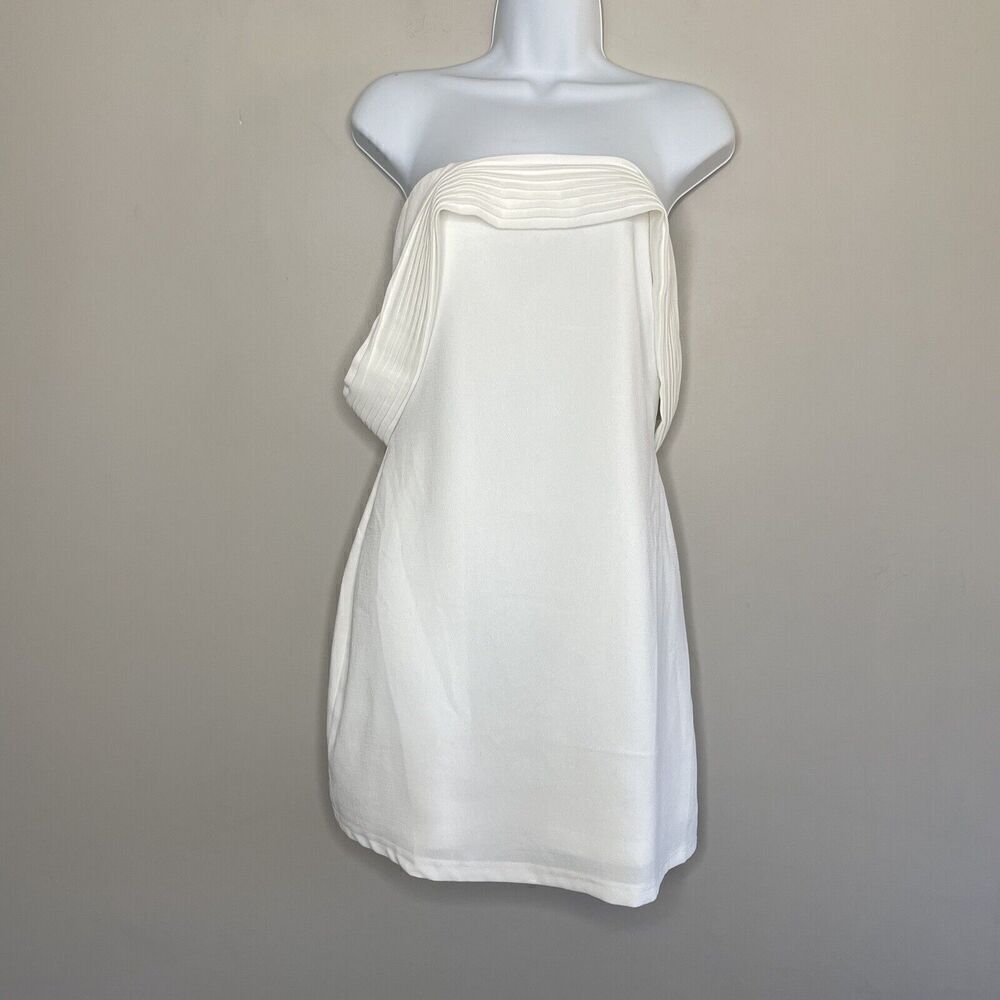 FOREVER 21 Dress Womens Large L Ivory Off-Shoulder NEW Mini Lined